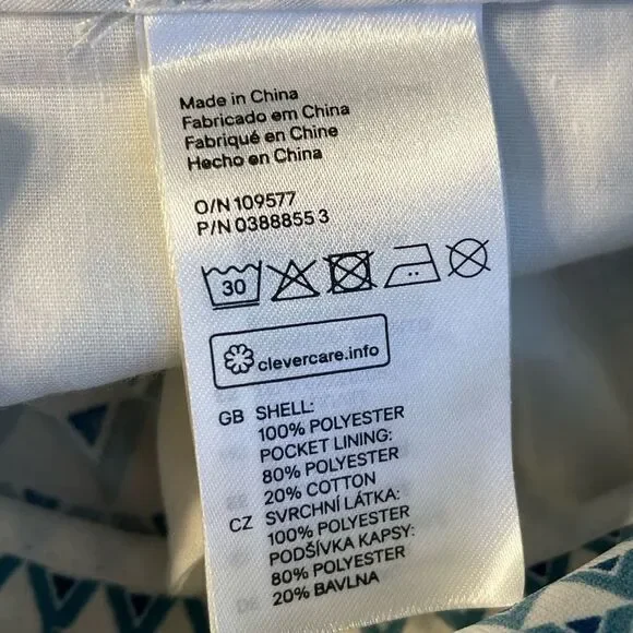 NWT H&M Wide Leg Pants Triangle Pattern 4 - Picture 6 of 6